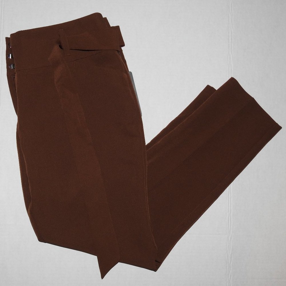 Flirtatious Brown Straight Leg Pant